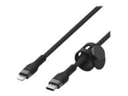 Belkin BoostCharge Pro Flex Braided USB Type C to Lightning Cable (1M/3.3FT), MFi Certified 20W Fast Charging PD Power Delivery for iPhone 14/14 Plus, 13, 12, Pro, Max, Mini, SE, iPad and More - Black