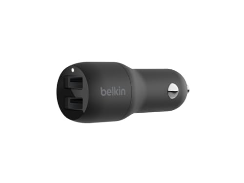 Belkin Car Charger Dual USB-A 12W X2 Black