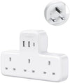 3AC+3USB Ports White