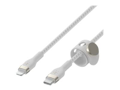 Belkin BoostCharge Pro Flex Braided USB Type C to Lightning Cable (1M/3.3FT), MFi Certified 20W Fast Charging PD Power Delivery for iPhone 14/14 Plus, 13, 12, Pro, Max, Mini, SE, iPad and More -White