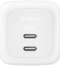 Belkin SmartProtect 2-Port USB C Charger 67W, Dual-Port GaN Charger, 2m USBC Cable Included, Fast Charging for MacBook, iPhone 17, iPad Pro, Chromebook, Galaxy S25 Ultra, Pixel 10 - White
