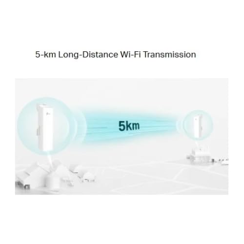 TP-Link Omada EAP215-Bridge KIT WLAN Bridge 5GHz 867Mbit/s, Outdoor CPE up to 5 km Range, 3 x Gigabit Ports, IP65 Weatherproof, PoE, Point-to-Point WLAN for Surveillance & Network Extension