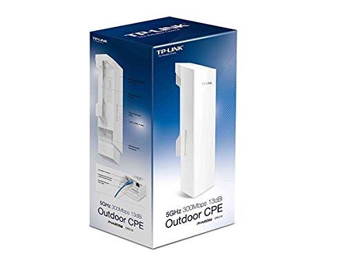 TP-LINK 5GHz 300Mbps 15KM+ Long Range High Power Outdoor CPE/Access Point, 802.11n/a,dual-polarized 13dBi directional antenna, Passive POE Model CPE510
