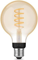 Philips Hue White Ambiance Filament Single Smart LED Globe [E27 Edison Screw] - 550 Lumens. Works with Alexa, Google Assistant and Apple Homekit — White Ambiance