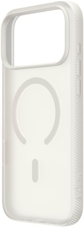 Belkin SheerForce Grip MagSafe Compatible iPhone 17 Pro Case with Slim Design & Anti-Slip Side Lines - Magnetic, Transparent, & Shockproof Protective iPhone Case - Sand