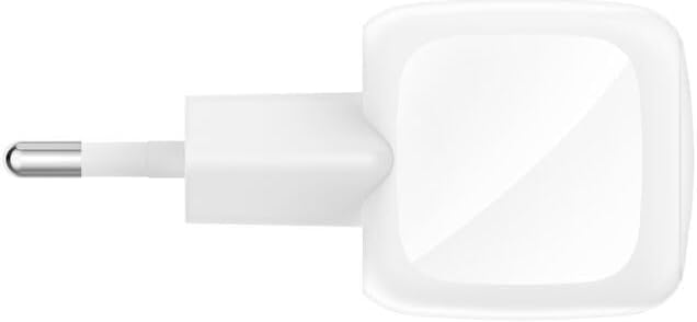 Belkin BoostCharge Compact Charger (30W) Travel USB-C Power Delivery Fast Charger for Apple iPhone, Samsung Galaxy, iPad, AirPods, Tablets etc with USB-C Cable - White, C to C cable Included