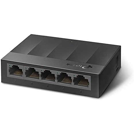 TP-Link LS1005G 5-Port Desktop Switch (5 x Gigabit Auto-Negotiation RJ45 Ports, IEEE 802.3x, Plug and Play, Energy Saving, Plastic Housing for Easy Table or Wall Mounting) Black