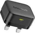 Baseus Palm 30W GaN USB-C Charger — UK Plug — Black