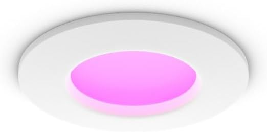 Philips Hue Smart Slim Recessed Lighting 90 mm, White & Colorful Light, Bluetooth compatible, White — Weiß