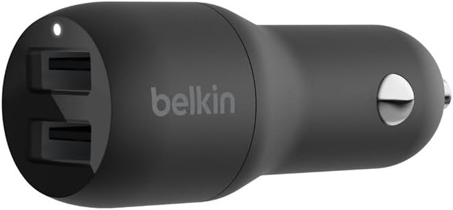 Belkin Car Charger Dual USB-A 12W X2 Black
