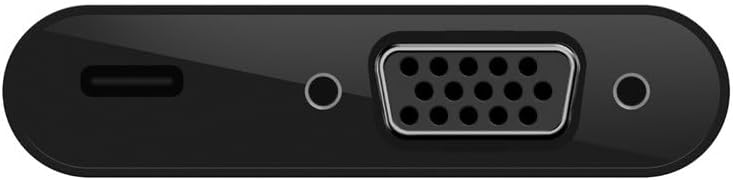Belkin USB-C to VGA Adapter + Charge (Supports HD 1080p Video Resolution, 60W Passthrough Power for Connected Devices) MacBook Pro VGA Adapter