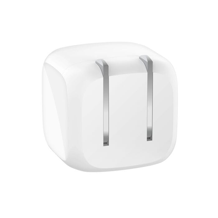 Belkin BoostCharge 20W Cubic Wall Charger, USB-C Power Delivery Fast Charging for Apple iPhone Air, iPhone 16, iPhone 15, Samsung Galaxy S25, Google Pixel, iPad, AirPods & More - White (Pack of 2)
