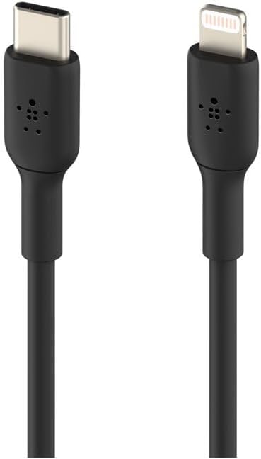 Belkin Usb-C To Lightning Cable (Iphone Fast Charging Cable For Iphone 13, 13 Pro, 13 Pro Max, 13 Mini And Earlier Models) Boost Charge Mfi-Certified Iphone Usb-C Cable (Black, 1M)