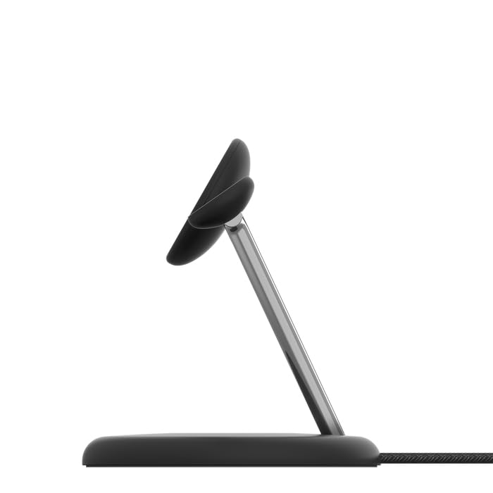 Belkin BoostCharge Pro 3 in 1 Wireless Charging Stand with Qi2 (15W) with Power Adapter Included - Black