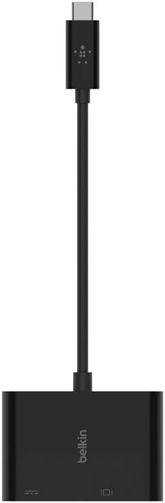 Belkin USB-C to VGA Adapter + Charge (Supports HD 1080p Video Resolution, 60W Passthrough Power for Connected Devices) MacBook Pro VGA Adapter