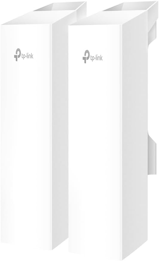 TP-Link Omada EAP215-Bridge KIT WLAN Bridge 5GHz 867Mbit/s, Outdoor CPE up to 5 km Range, 3 x Gigabit Ports, IP65 Weatherproof, PoE, Point-to-Point WLAN for Surveillance & Network Extension