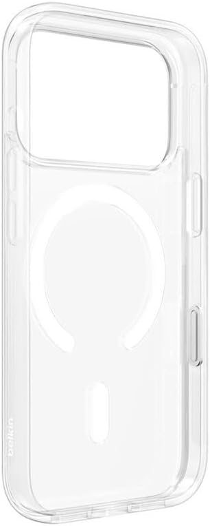 Belkin SheerForce Clear MagSafe Compatible iPhone 17 Pro Case with Slim Design & Anti-Scratch Treated Coating - Magnetic, Transparent, & Shockproof Protective iPhone Case - Clear