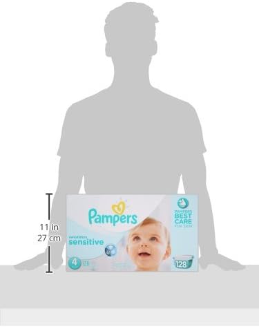 Pampers Swaddlers Sensitive Diapers Size 4 Economy Pack Plus 128 Count (One Month Supply)