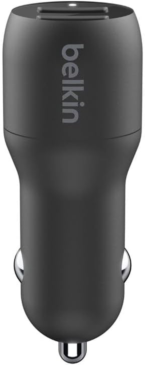 Belkin Car Charger Dual USB-A 12W X2 Black