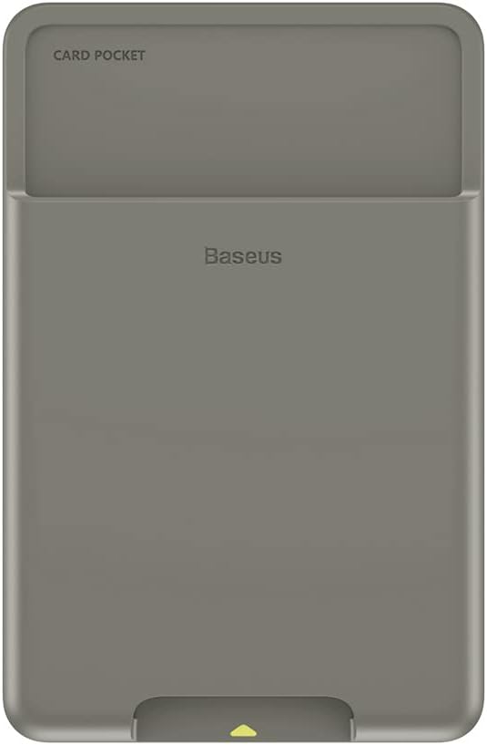 Baseus Phone Card Holder for Back of Phone, Silicone Stick Card Phone Wallet — Dark Grey