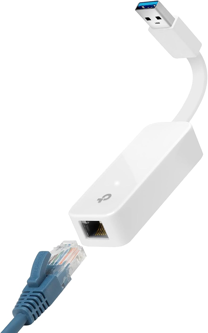 TP-Link USB to Ethernet Adapter, Foldable USB 3.0 to 10/100/1000 Gigabit Ethernet LAN Network Adapter, Support Windows 10/8.1/8/7/Vista/XP for Desktop Laptop Apple MacBook Linux (UE300)