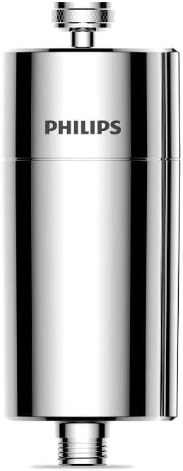 Philips Water AWP1775 in-Line Shower Filter and 1 Replacement Cartridge, 50 000 L Filtration Capacity, Chrome, Reduces Chlorine by up to 99%, Easy to Install, fits All Standard Hoses and taps — Chrome