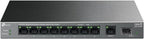 TP-Link 10-Port Gigabit Desktop Switch with 8-Port PoE+, Plug and Play, Auto Recovery, Silent Operation (LS1210GP)