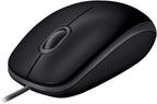 Logitech B110 Silent Wired Mouse — Black