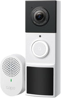 TP-Link Tapo D210, 2K 3MP, Battery Powered, Two-Way Talk, IP64, Cloud/Local Storage, Works with Alexa and Google Home, Easy Installation, Tapo Smart Video Colour Night Vision Supported Doorbell