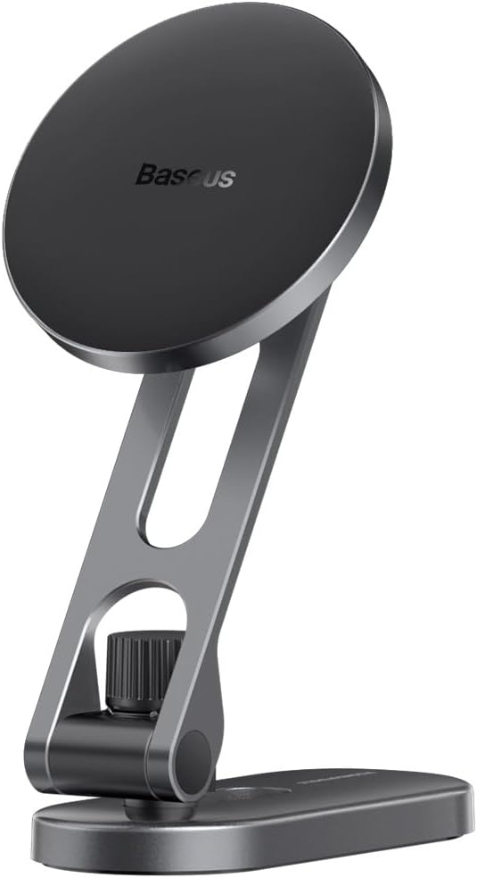Baseus Magnetic Car Phone Holder for Tesla Car Screen, Dashboard & Center Console, 360° Rotation Car Phone Mount — 360°-Magnetic-T Space — Silver