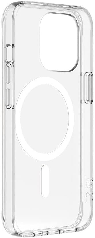 Belkin MagSafe Compatible iPhone 13 Pro Case with Antimicrobial Coating, Built in Magnets, UV light resistant materials and Raised Edge Bumper for Camera Protection Clear, MSA006btCL