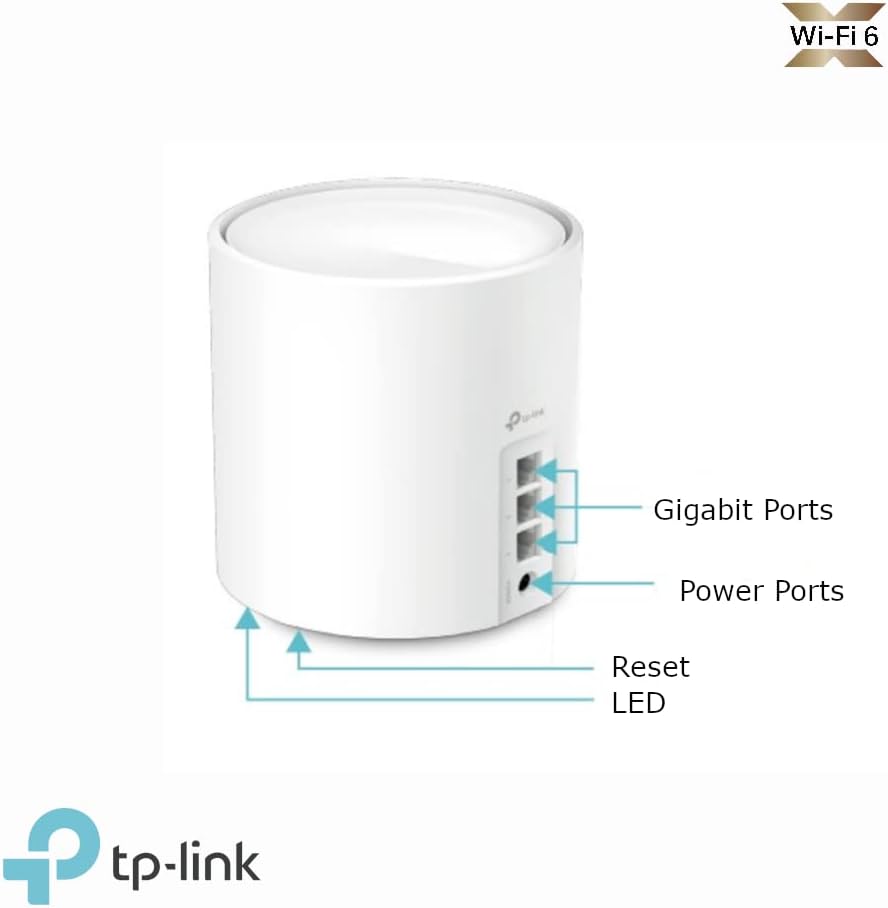 TP-Link Deco X50 AX3000 Whole Home AI-Driven Mesh Wi-Fi 6 System, Dual Band With Gigabit Port (2 Pack)