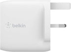 Belkin Boost Charge Dual USB-A Wall Charger 24W (For iPhone 14, iPhone 14 Plus, iPhone 14 Pro, iPhone 14 Pro Max, iPhone 13, iPhone 12, Samsung Galaxy S23, S23+, S22, Pixel and more)