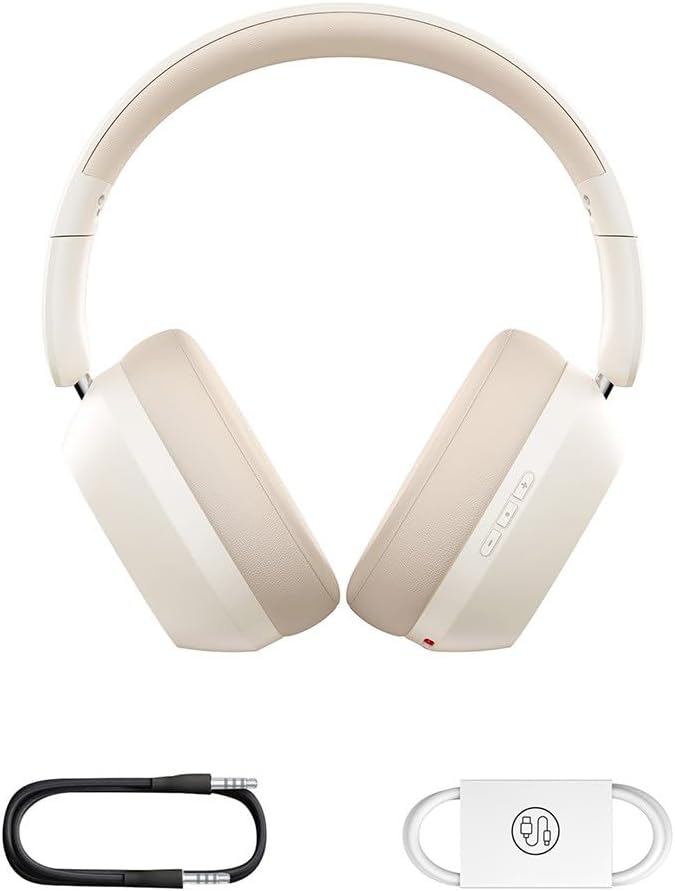 Baseus Bass 35 Max Wireless Over-Ear Headphones — White