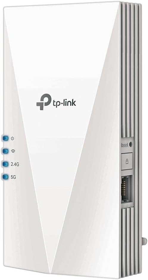TP-Link Mesh WiFi 6 Booster, Ultraxtend WiFi Range Extender AX1500 Mbps with 1 Gigabit Port, Internet Booster, 5GHz, App Control Easy Setup, UK Plug (RE500X)