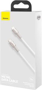 Baseus Cafule Metal USB-C to Lightning Cable 20W — 1m — White