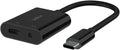 Belkin Rockstar 3.5mm Audio + USB-C Charge Adapter, USB-C Audio Adapter Compatible with iPad Pro 12.9, 11, Galaxy, Pixel, OnePlus and More