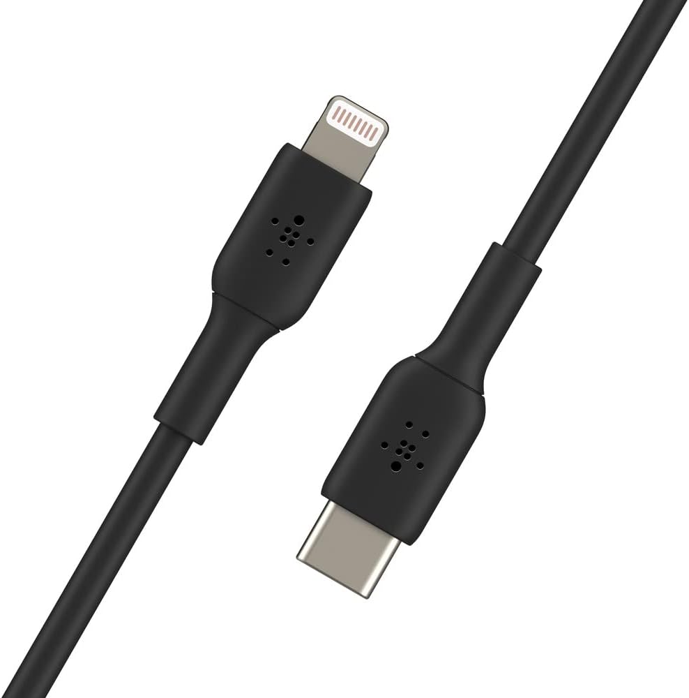 Belkin Usb-C To Lightning Cable (Iphone Fast Charging Cable For Iphone 13, 13 Pro, 13 Pro Max, 13 Mini And Earlier Models) Boost Charge Mfi-Certified Iphone Usb-C Cable (Black, 1M) (Pack of 2)