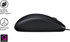 Logitech B110 Silent Wired Mouse — Black