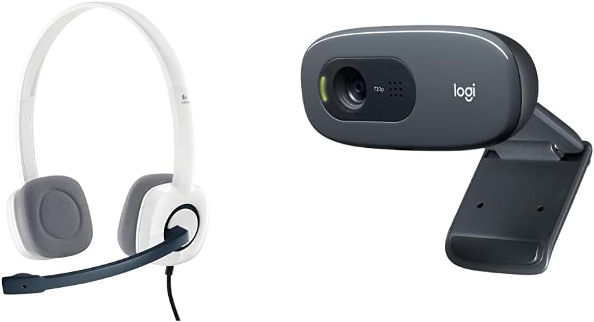 Logitech H150 Headset and C270 Webcam Bundle — Grey