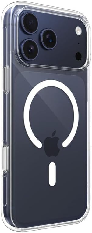 Belkin SheerForce Clear MagSafe Compatible iPhone 17 Pro Max Case with Slim Design & Anti-Scratch Treated Coating - Magnetic, Transparent, & Shockproof Protective iPhone Case - Clear