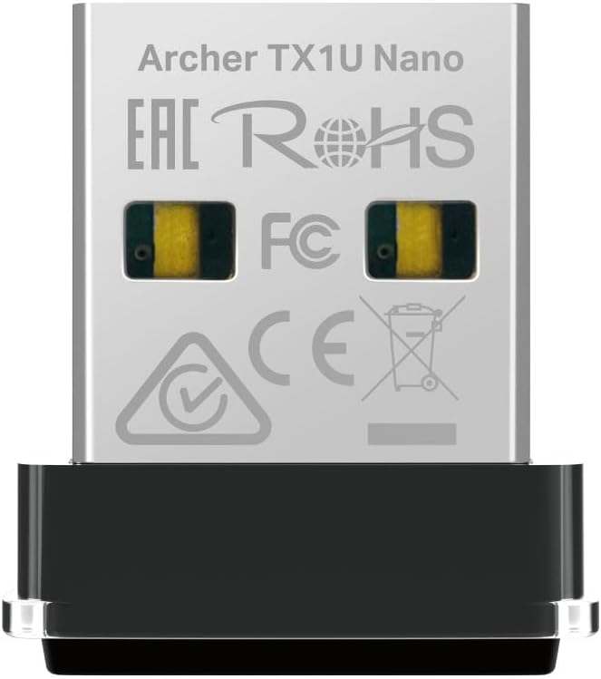 TP-Link Archer TX1U Nano AX300 Mbps, Nano Design, Plug and Play, Supports Linux and Windows(11/10/7), Wi-Fi 6 USB Adapter