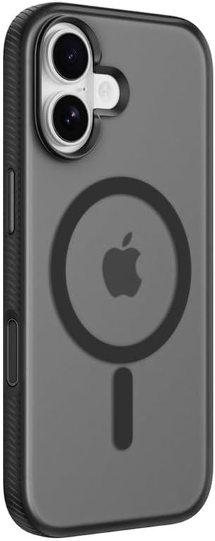 Belkin SheerForce Grip MagSafe Compatible iPhone 17 Case with Slim Design & Anti-Slip Side Lines - Magnetic, Transparent, & Shockproof Protective iPhone Case - Black