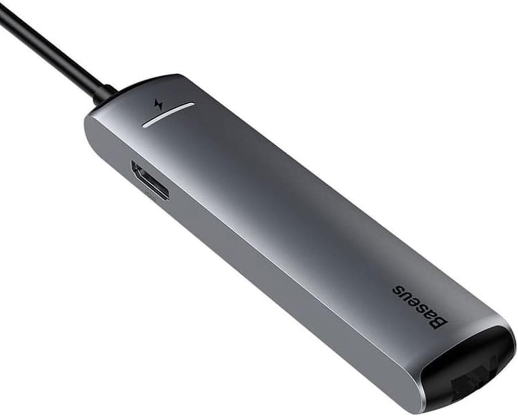Baseus mechanical eye Six-in-one smart HUB docking station Grey — Grey