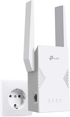 TP-Link WiFi 7 RE225BE Dual-Band WiFi Repeater BE3600Mbps, 1 Gigabit Port, Powerful for Home, Compatible with All Internet Boxes, 2 Outdoor Antennas, 160MHz, MLO, 4K-QAM, Multi-Rus