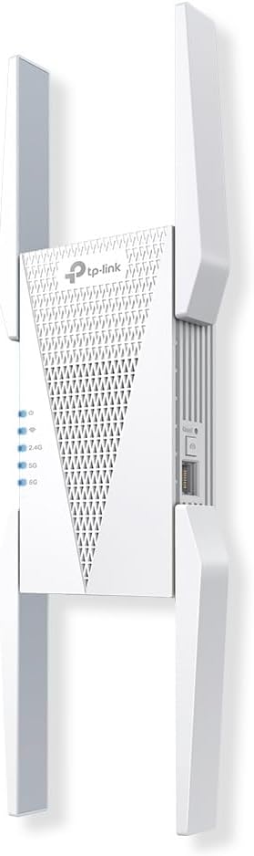 TP-Link AXE5400 Tri-Band Mesh Wi-Fi 6E Range Extender | Broadband/Wi-Fi Extender | Wi-Fi Booster/Hotspot with 1 Gigabit Port | 160 MHz Channels | Built-In Access Point Mode | Easy Setup - RE815XE