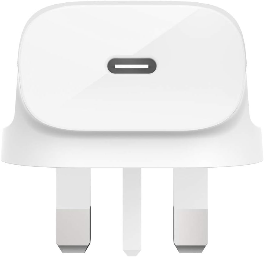 Belkin WCA003myWH Boost Charge USB-C Wall Charger Plug 20W for Apple , Google, Oppo, Samsung and Huawei Phones, White