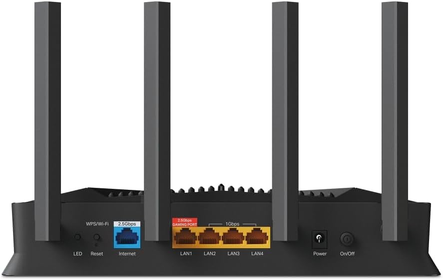 TP-Link Wi-Fi 7 Archer GE230 Gaming Router Dual-Band BE3600Mbps, 2 Ports 2.5Gbps, 3 Gigabit Ports, 320MHz Channels, 4K-QAM, Beamforming, HomeShield, Quad-Core CPU, Does Not Support xDSL