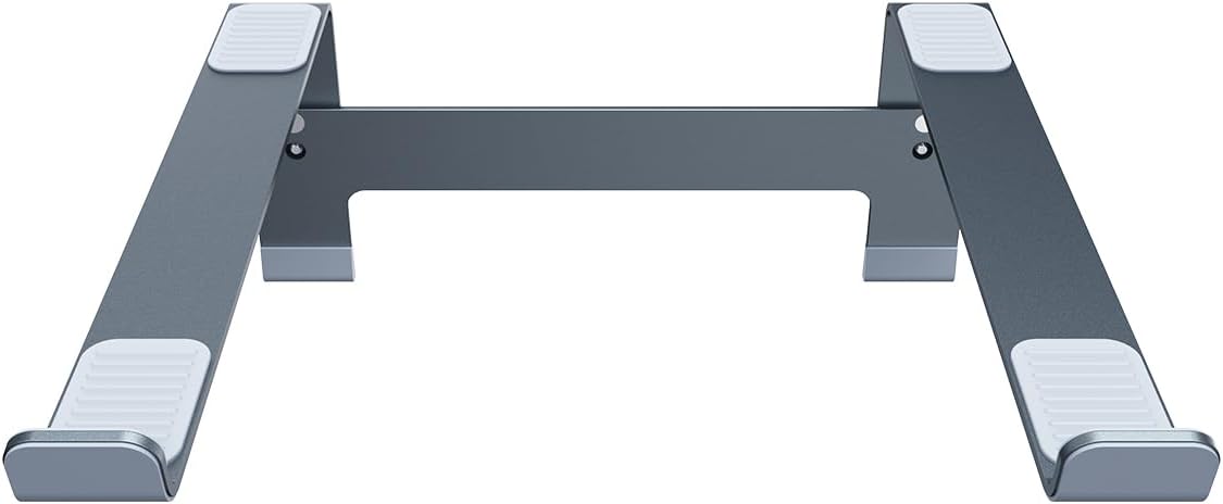 Baseus Laptop Stand for Desktop, Adjustable Ergonomic Portable Holder,4-Gear Adjustable — For Laptop (4-Gear Adjustable) — Grey