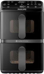 Philips Dual-Stack AirFryer XXL, 10L/2KG, 2750W, 13 Functions, 6 Presets — Black